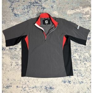 FootJoy DryJoys Hydrolite 1/2 Zip Golf Pullover Men’s M Gray Red Black